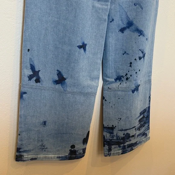 Pilcro Light Blue Flare Jeans with Dark Blue Accents - Picture 8 of 8